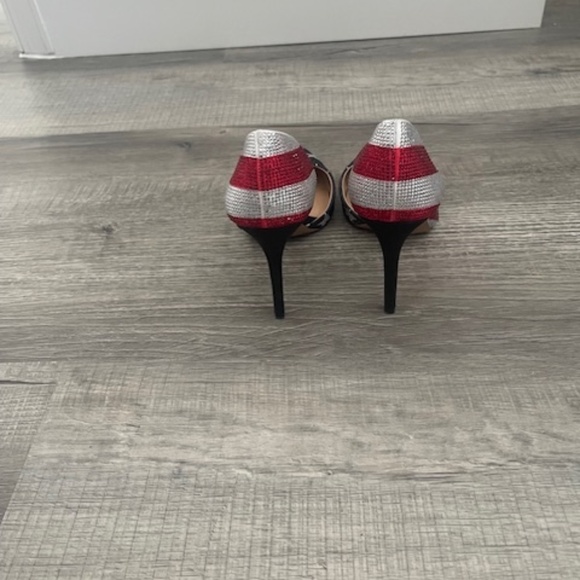 INC International Concepts Red and White & Blue Stiletto Heels - Size 8 - Picture 4 of 6